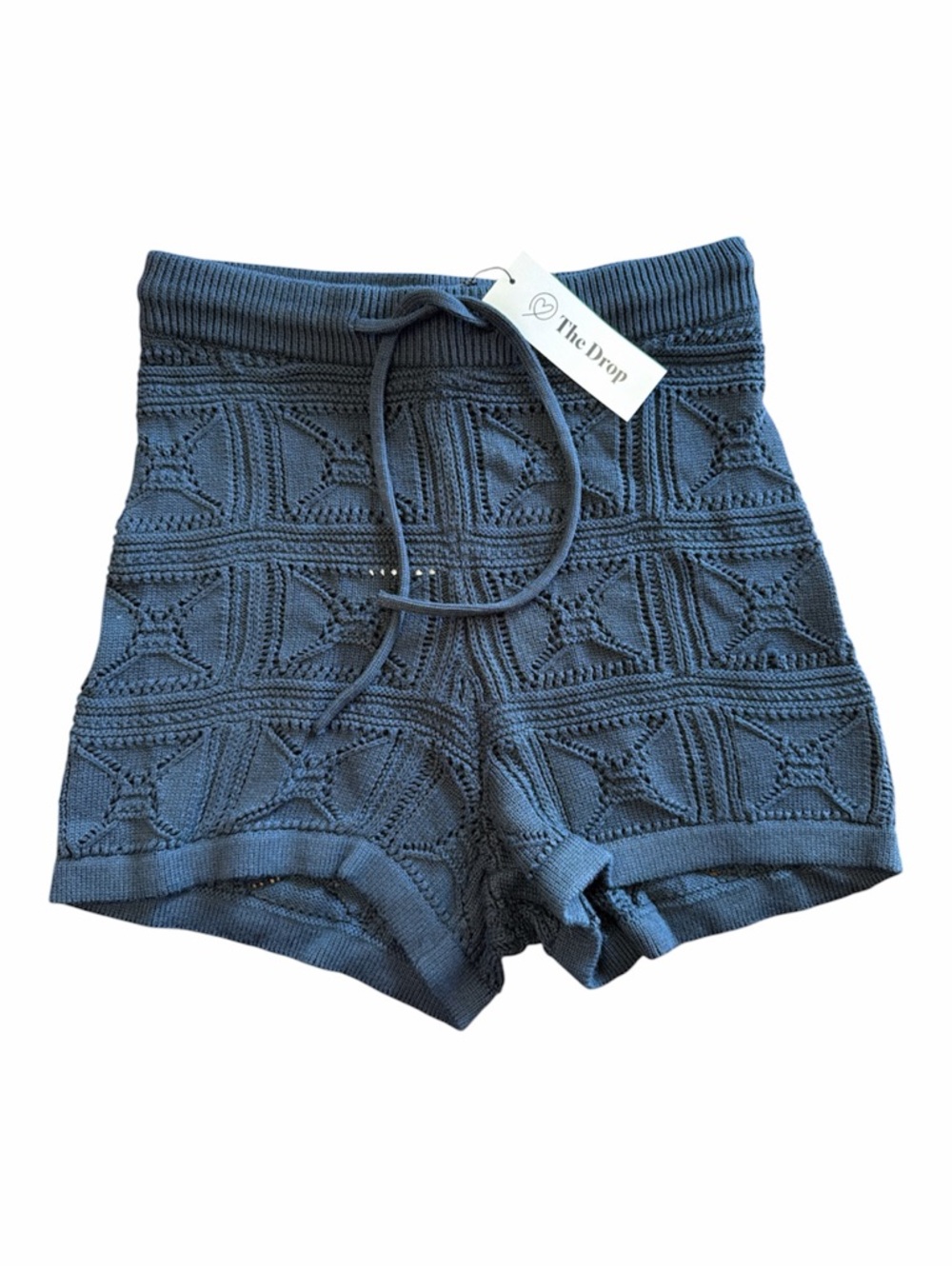The Drop Women's High-Waist Knit Shorts — Black XS